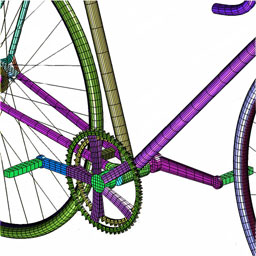 mesh of racing bike crank