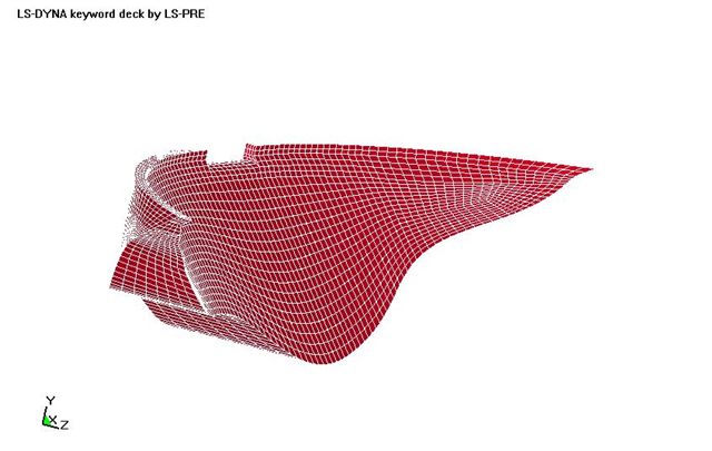 finite element mesh of imaginary of dam