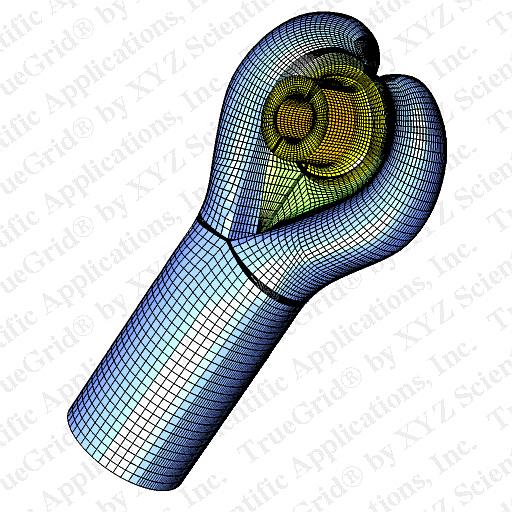 TrueGrid® model of compressor inlet
