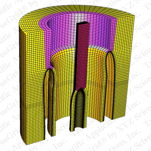 image of fluids mesh about engine nacelle