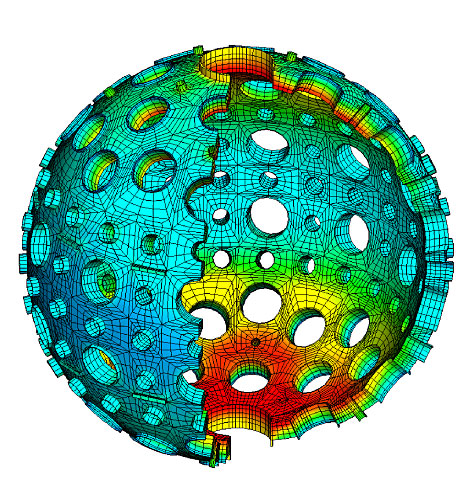 colored image of NIF chamber