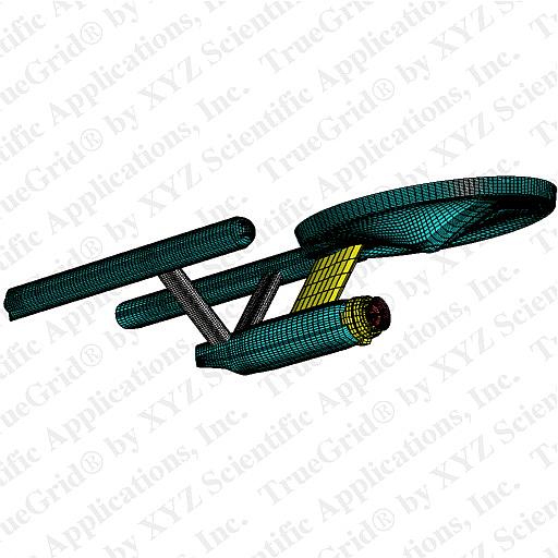 finite element mesh of imaginary starship