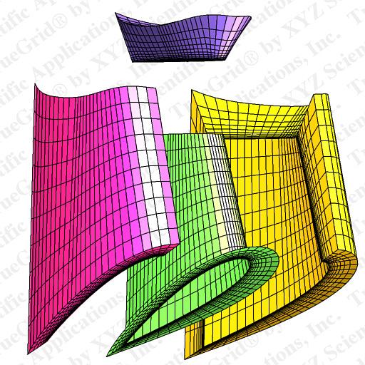 TrueGrid® grid of water about a submarine tail